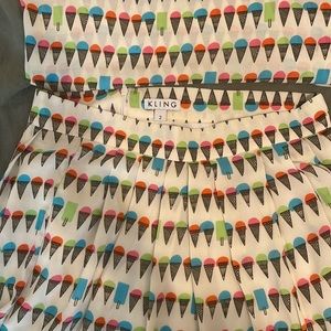 Ice Cream Skirt Two Piece Set by Kling